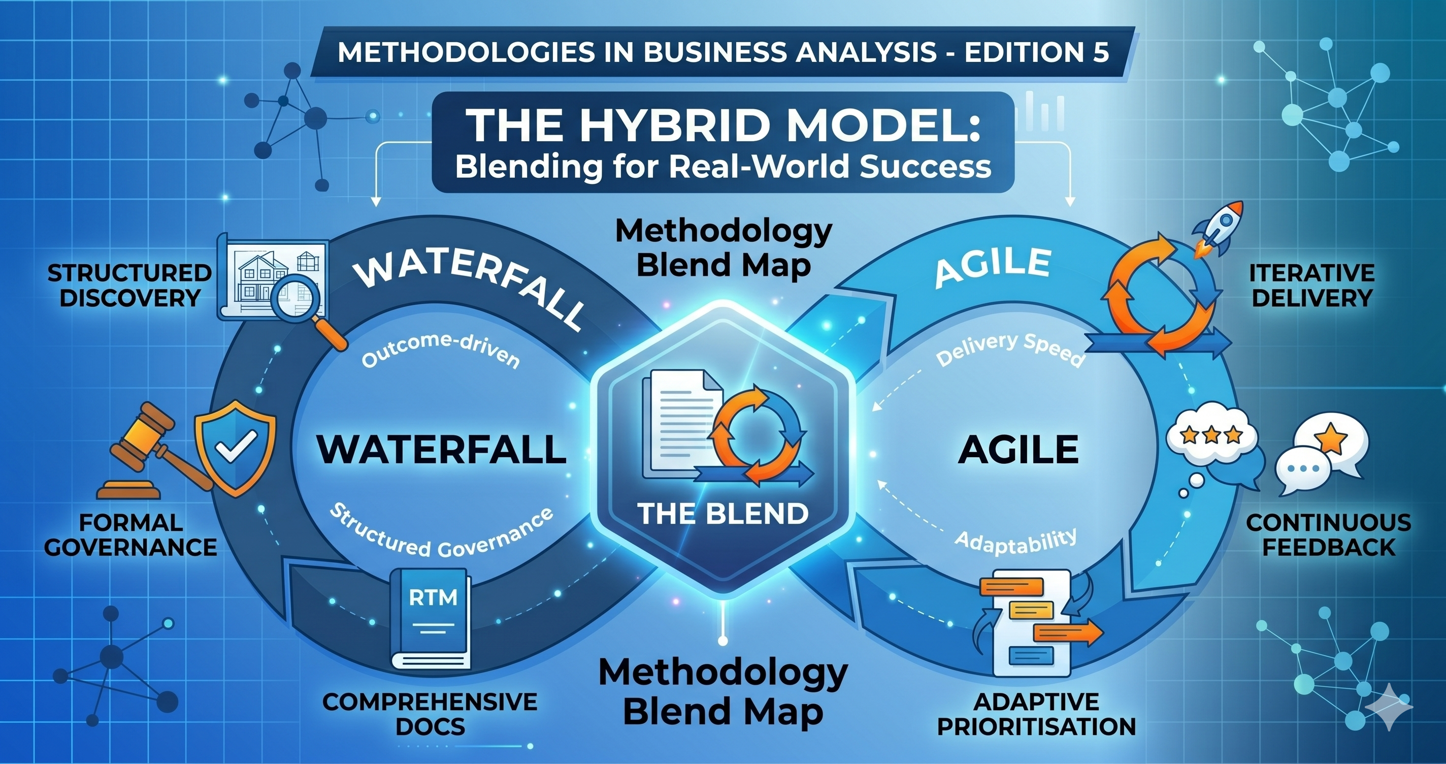 Waterfall vs Agile: The hybrid model & what it actually means for BAs